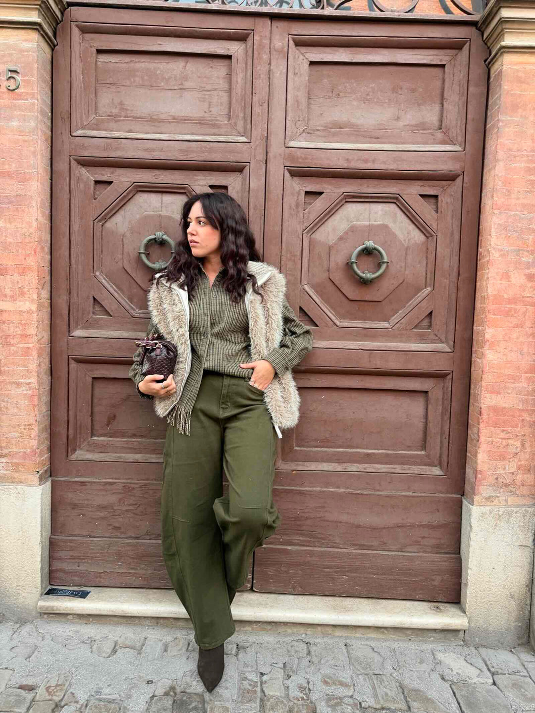 Jeasn barrel verde militare 