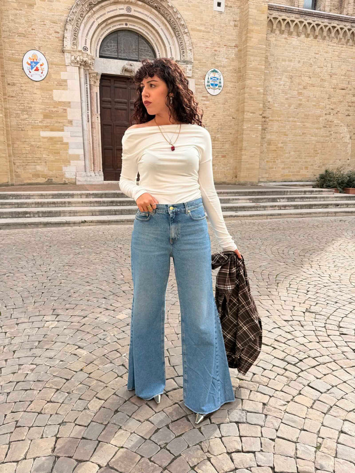 Jeans shaped bootcut blue jeans chiaro 