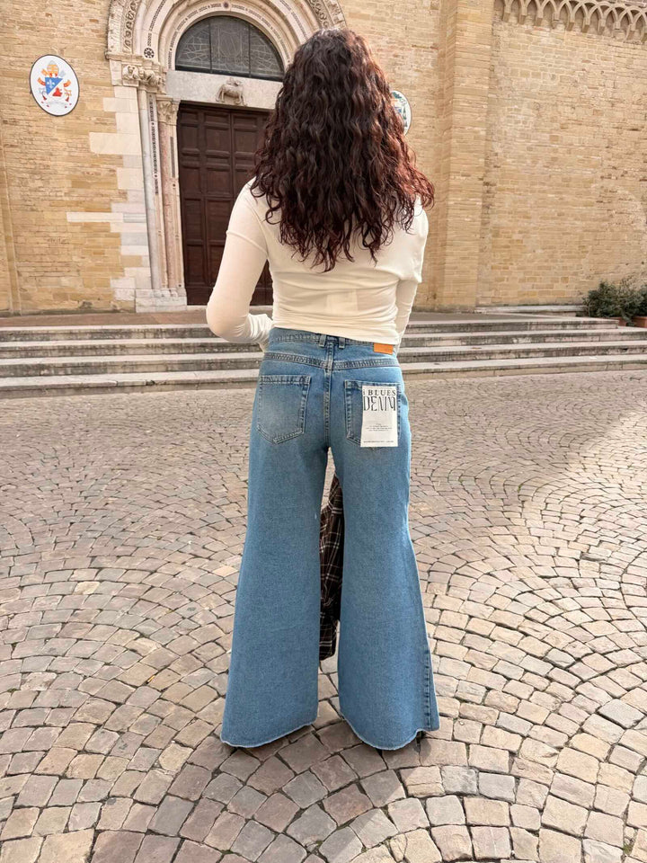 Jeans shaped bootcut blue jeans chiaro 