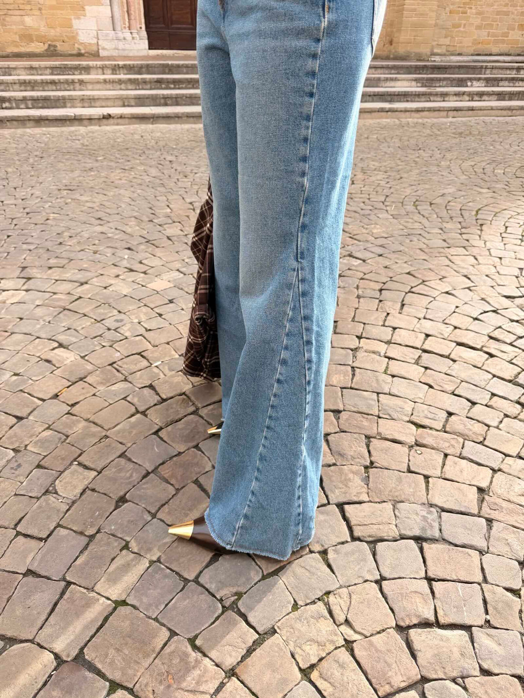 Jeans shaped bootcut blue jeans chiaro 