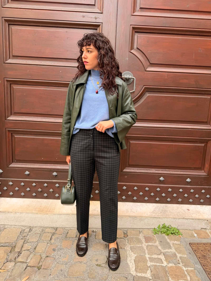 Pantalone semiaderente verde 