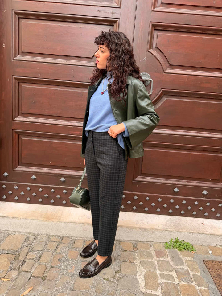 Pantalone semiaderente verde 
