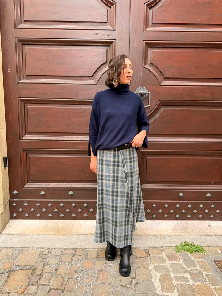 Gonna lunga celeste check 