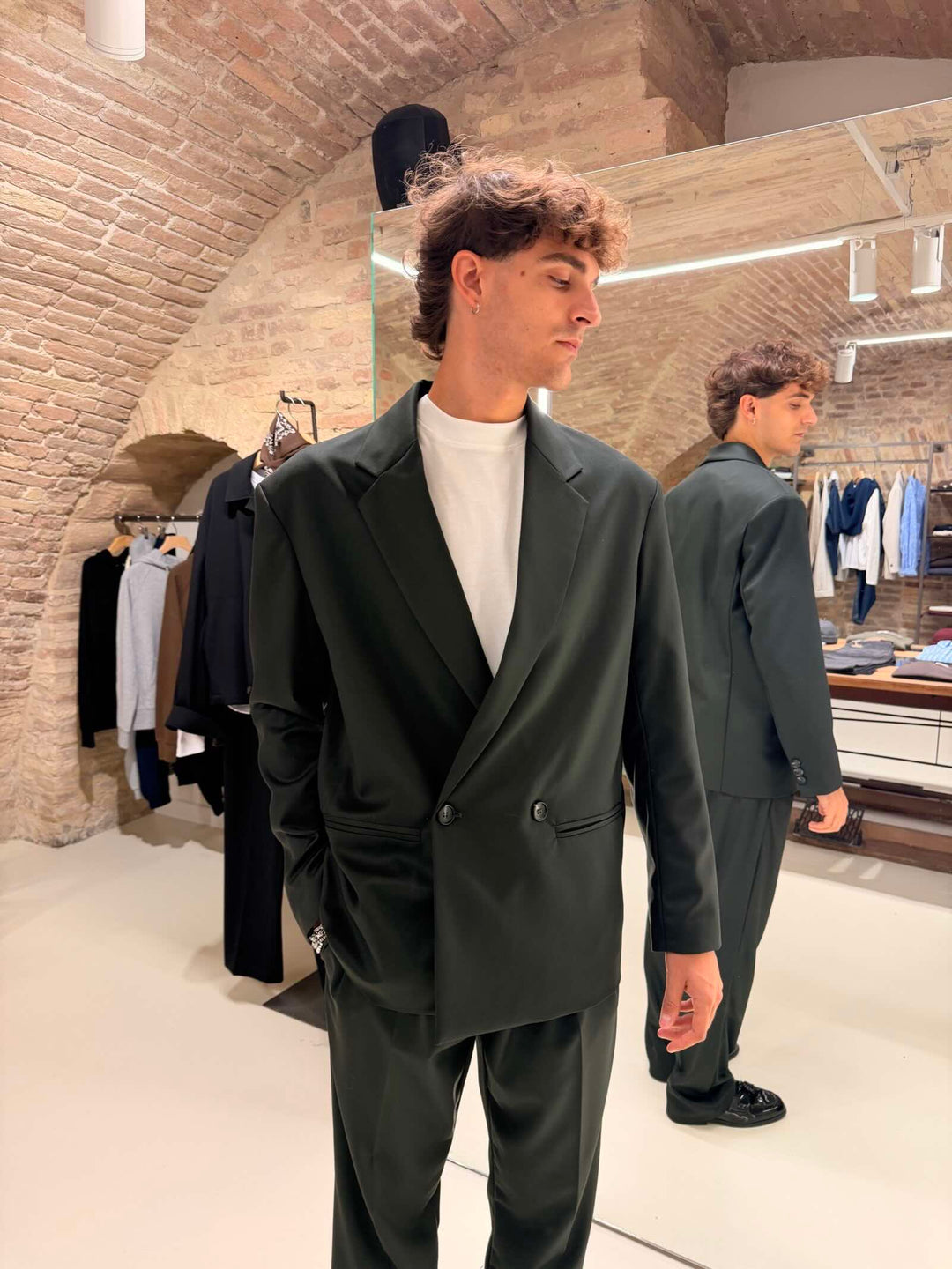 Blazer doppiopetto verde bosco 