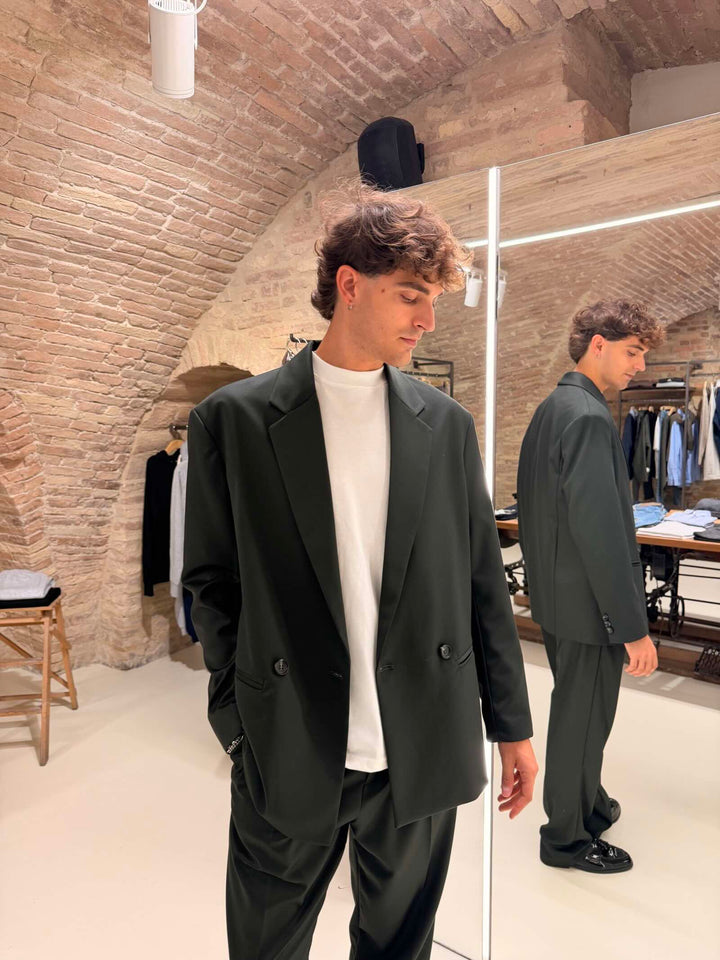 Blazer doppiopetto verde bosco 
