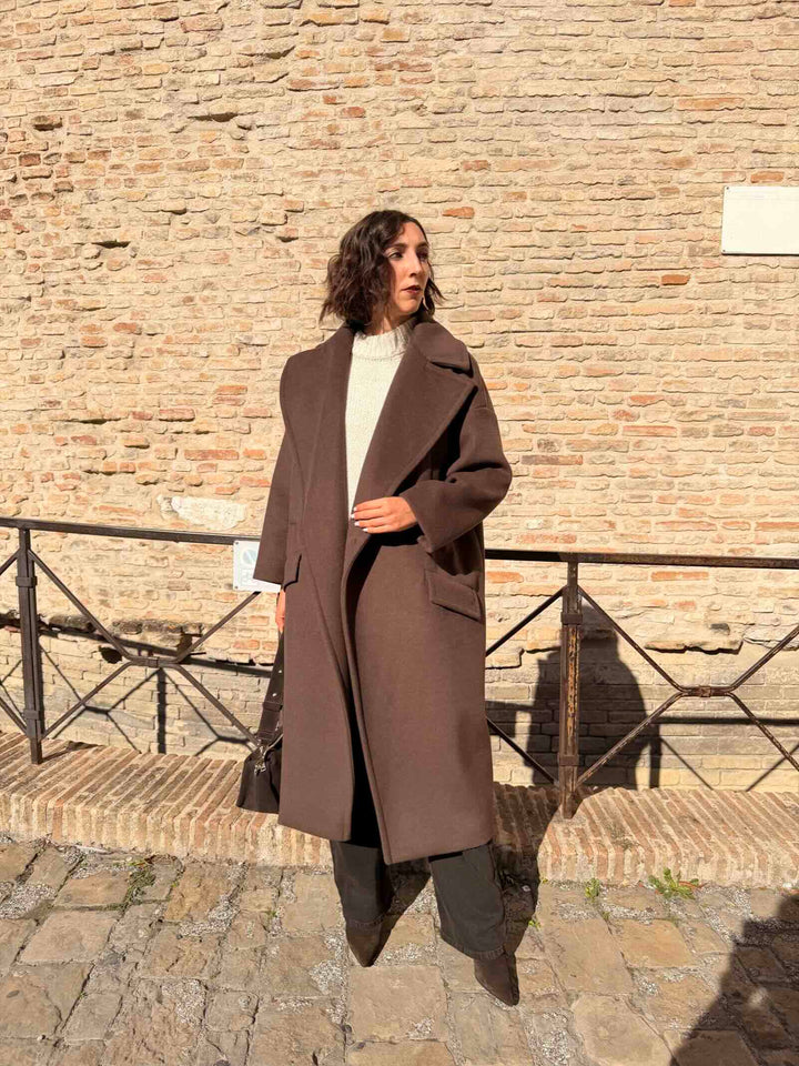 Cappotto choco lungo over 