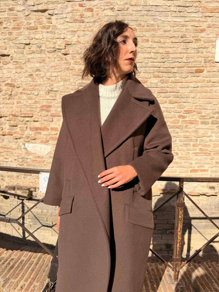 Cappotto choco lungo over 