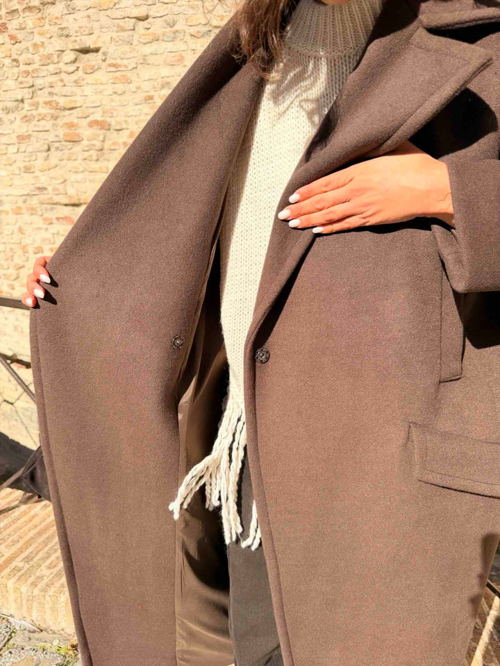 Cappotto choco lungo over 