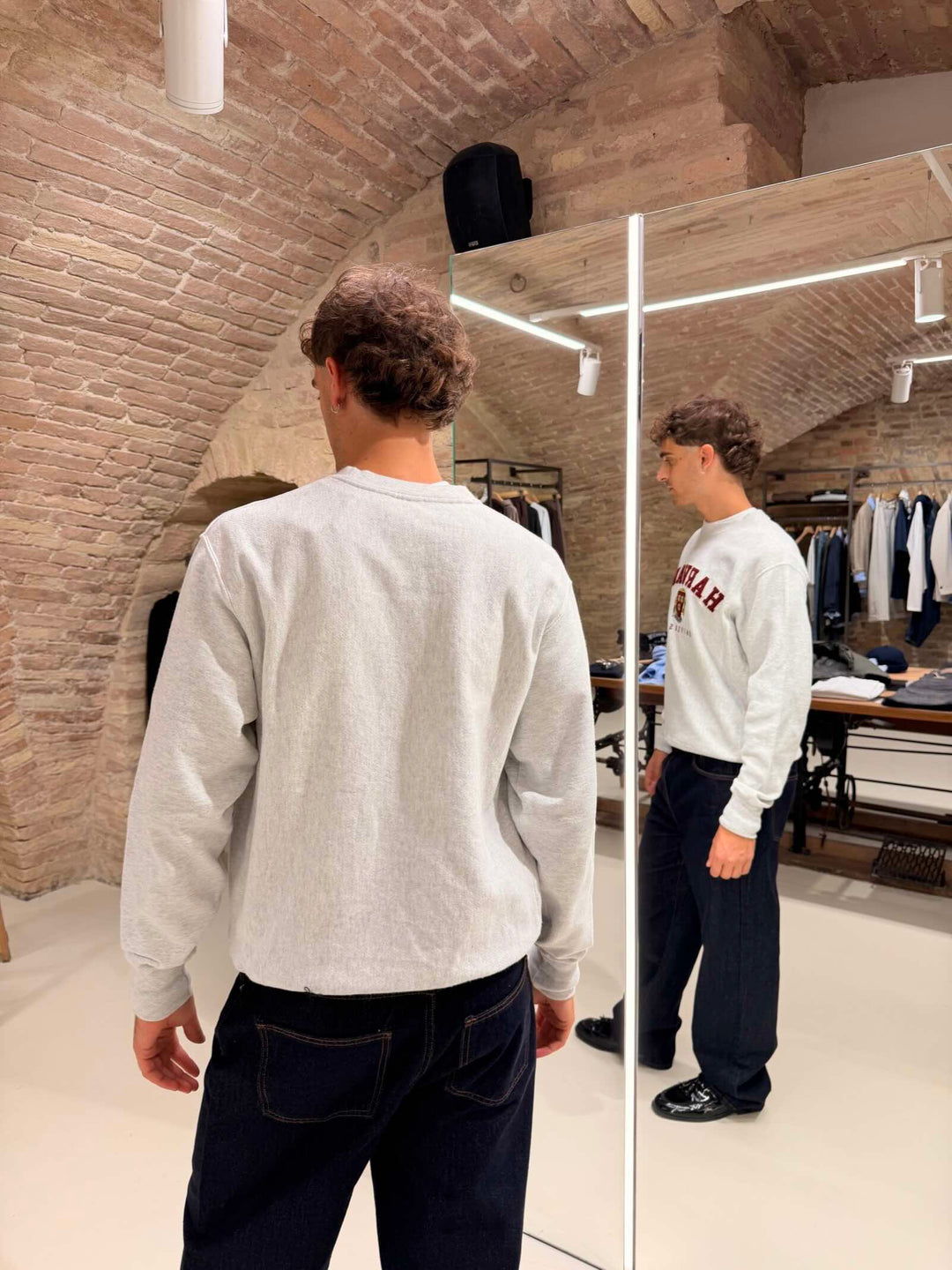 Felpa Harvard grigio melange 