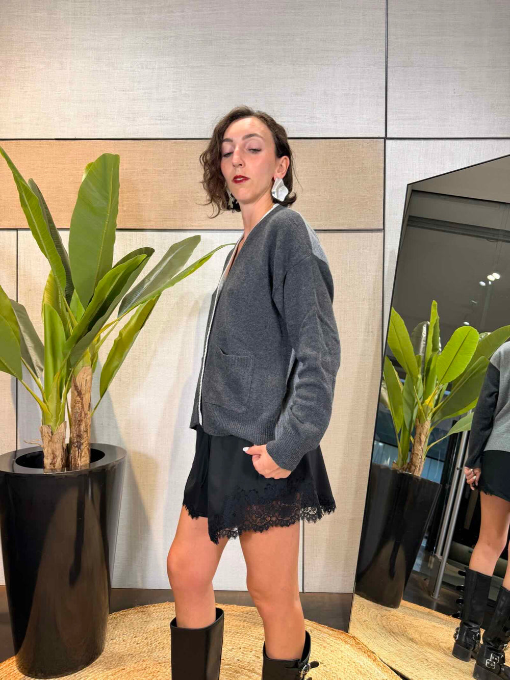 Cardigan grigio Manila Grace 