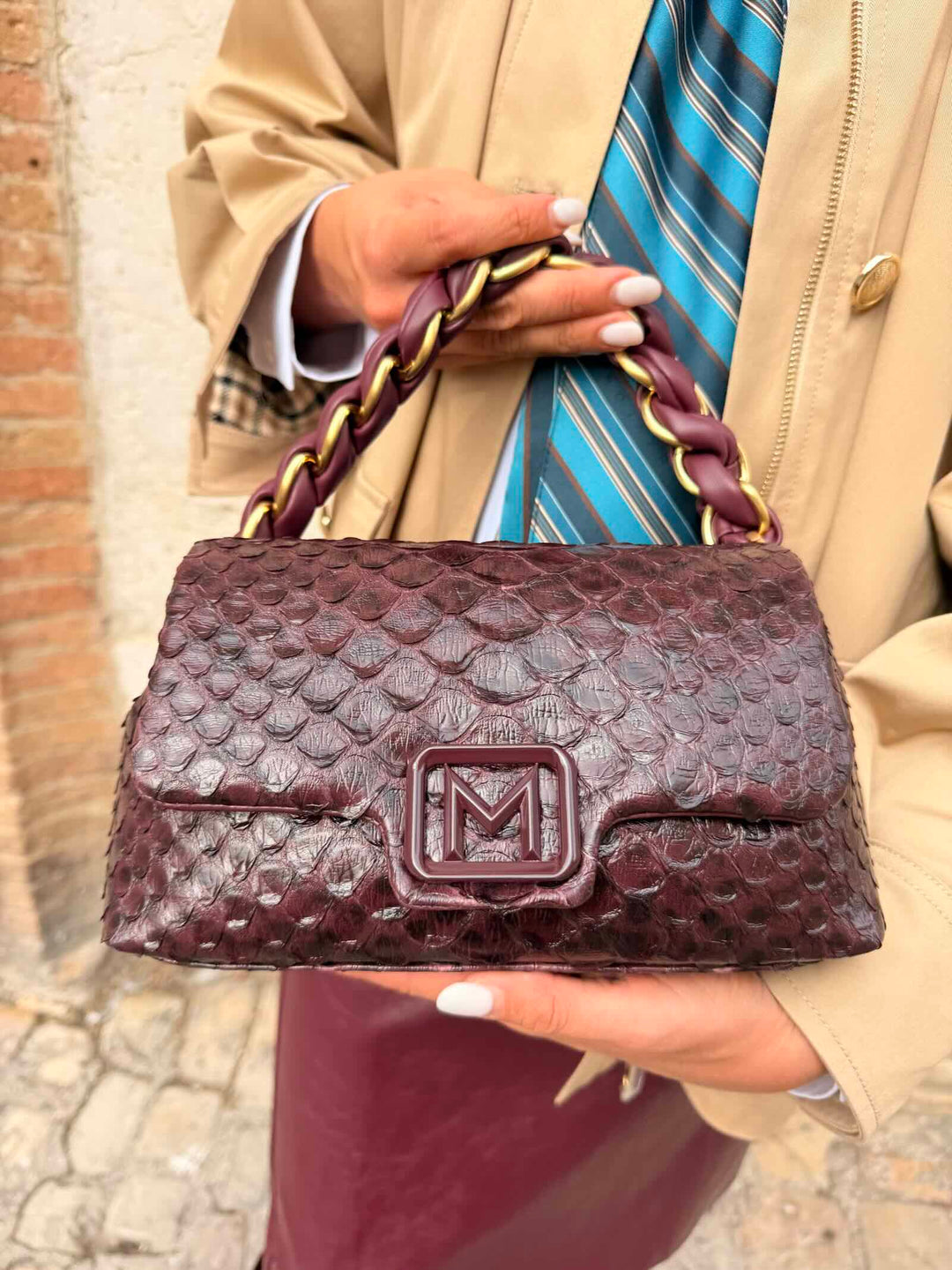 Borsa stampa rettile mora 
