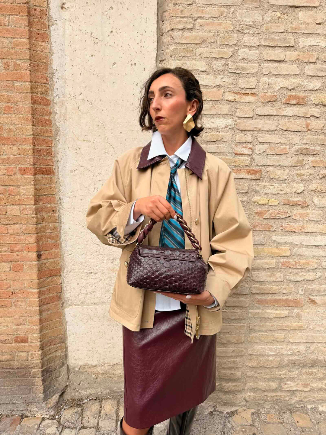Borsa stampa rettile mora 