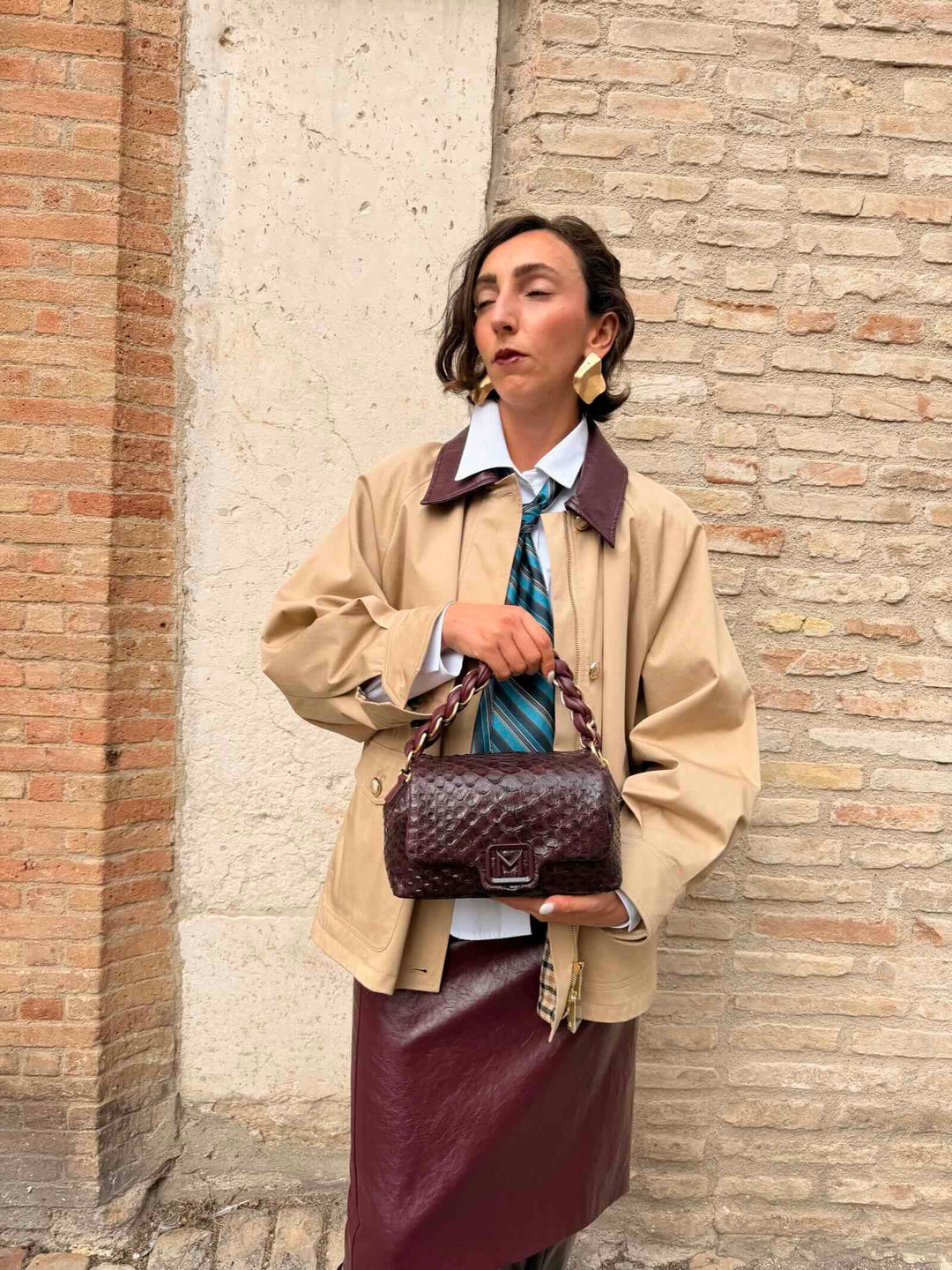 Borsa stampa rettile mora 