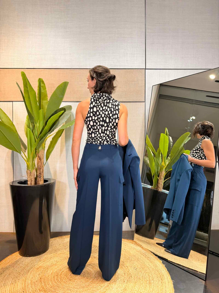 Pantaloni palazzo blu Patrizia Pepe 