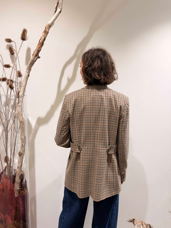 Blazer sartoriale a due bottoni cammello 