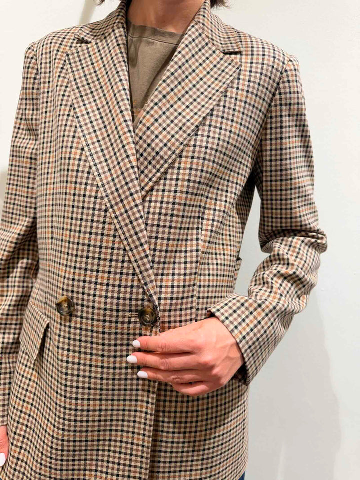 Blazer sartoriale a due bottoni cammello 
