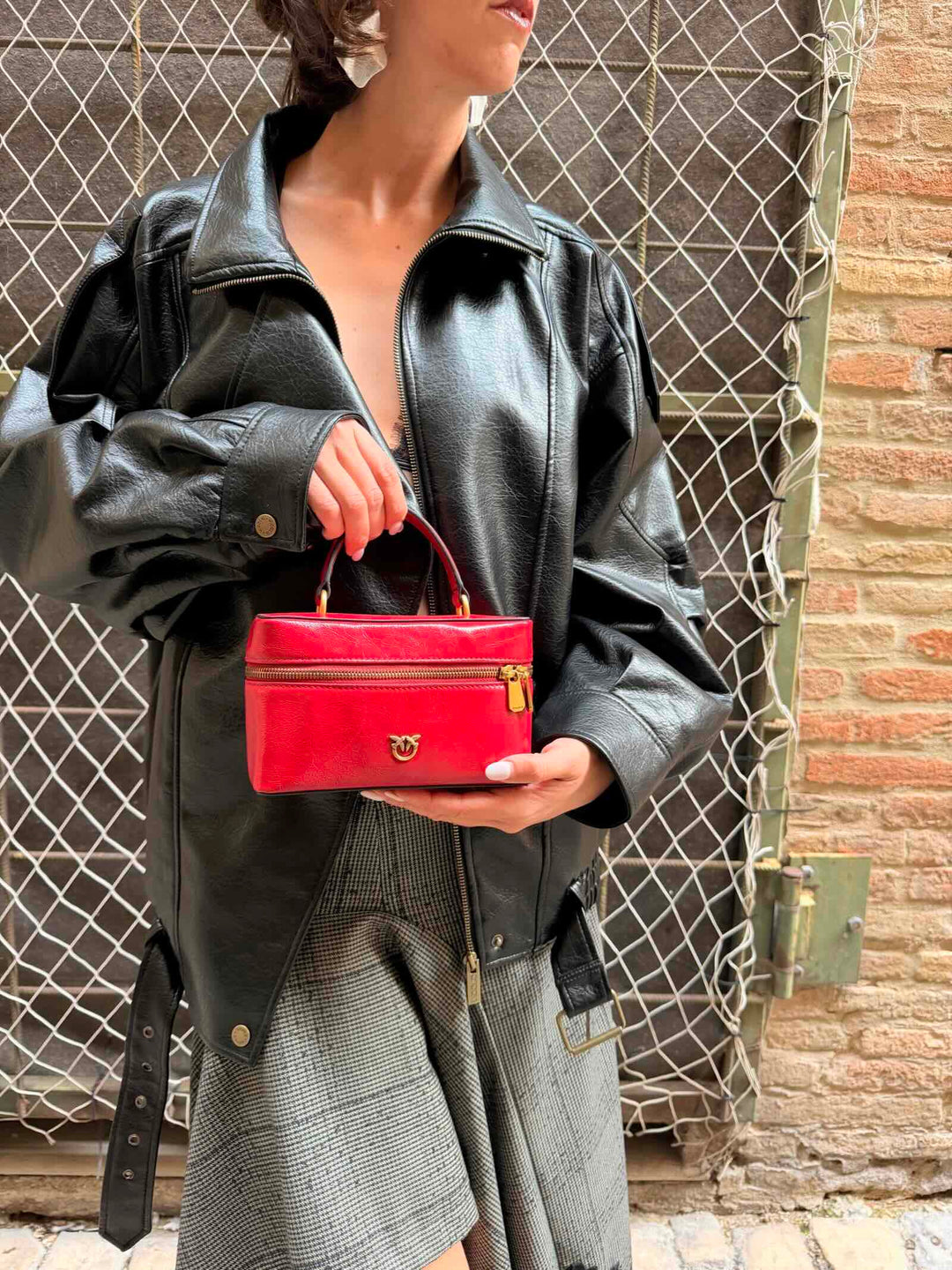 Borsa Vanity soft mini rossa 