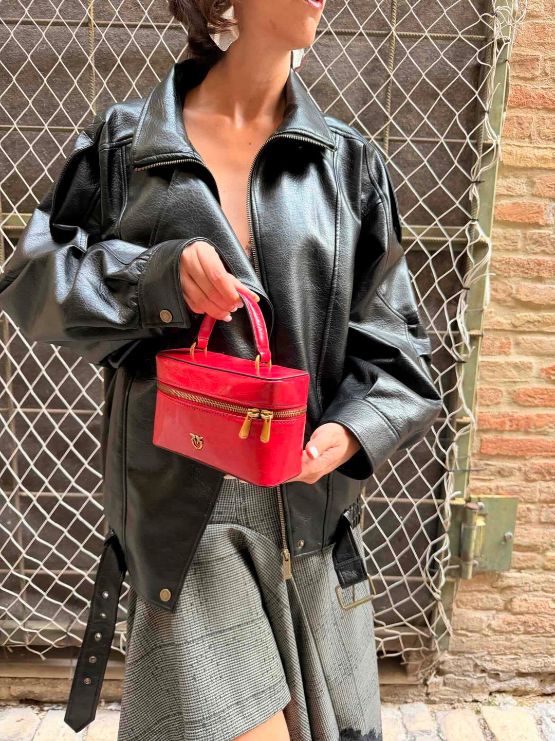 Borsa Vanity soft mini rossa 