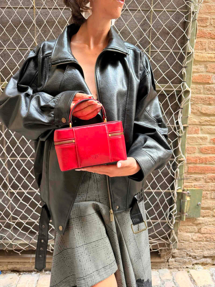 Borsa Vanity soft mini rossa 
