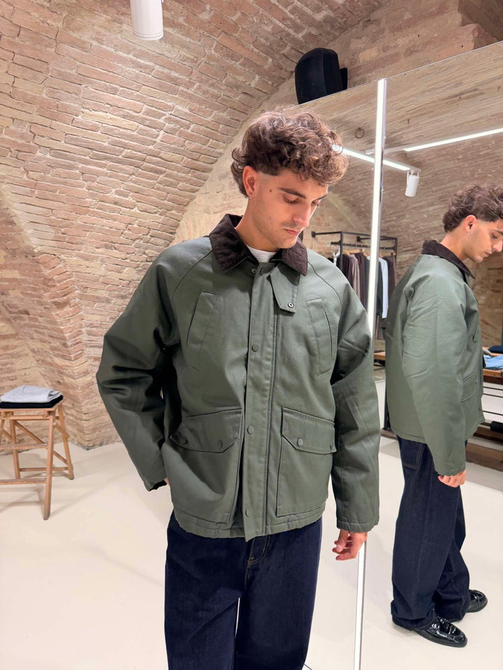 Giubbotto con colletto in velluto verde Scout 
