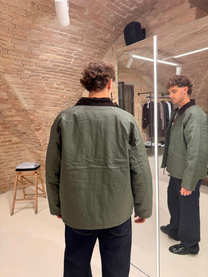 Giubbotto con colletto in velluto verde Scout 