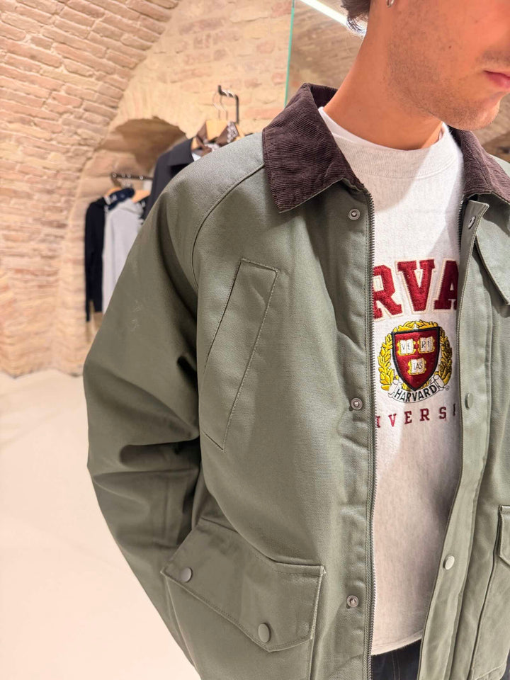 Giubbotto con colletto in velluto verde Scout 