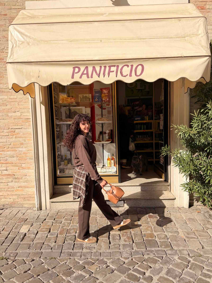 Pantalone cioccolato a palazzo 