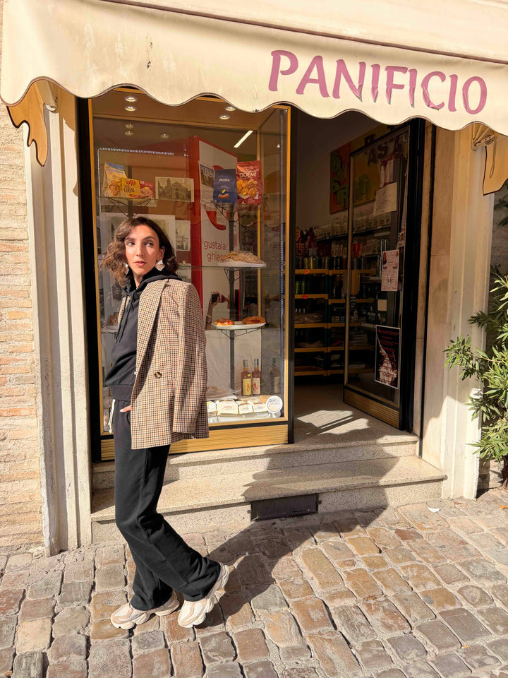 Pantalone nero a palazzo 