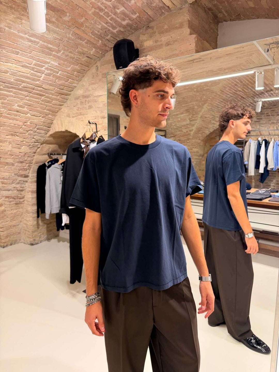 T-shirt cropped blu Scout 