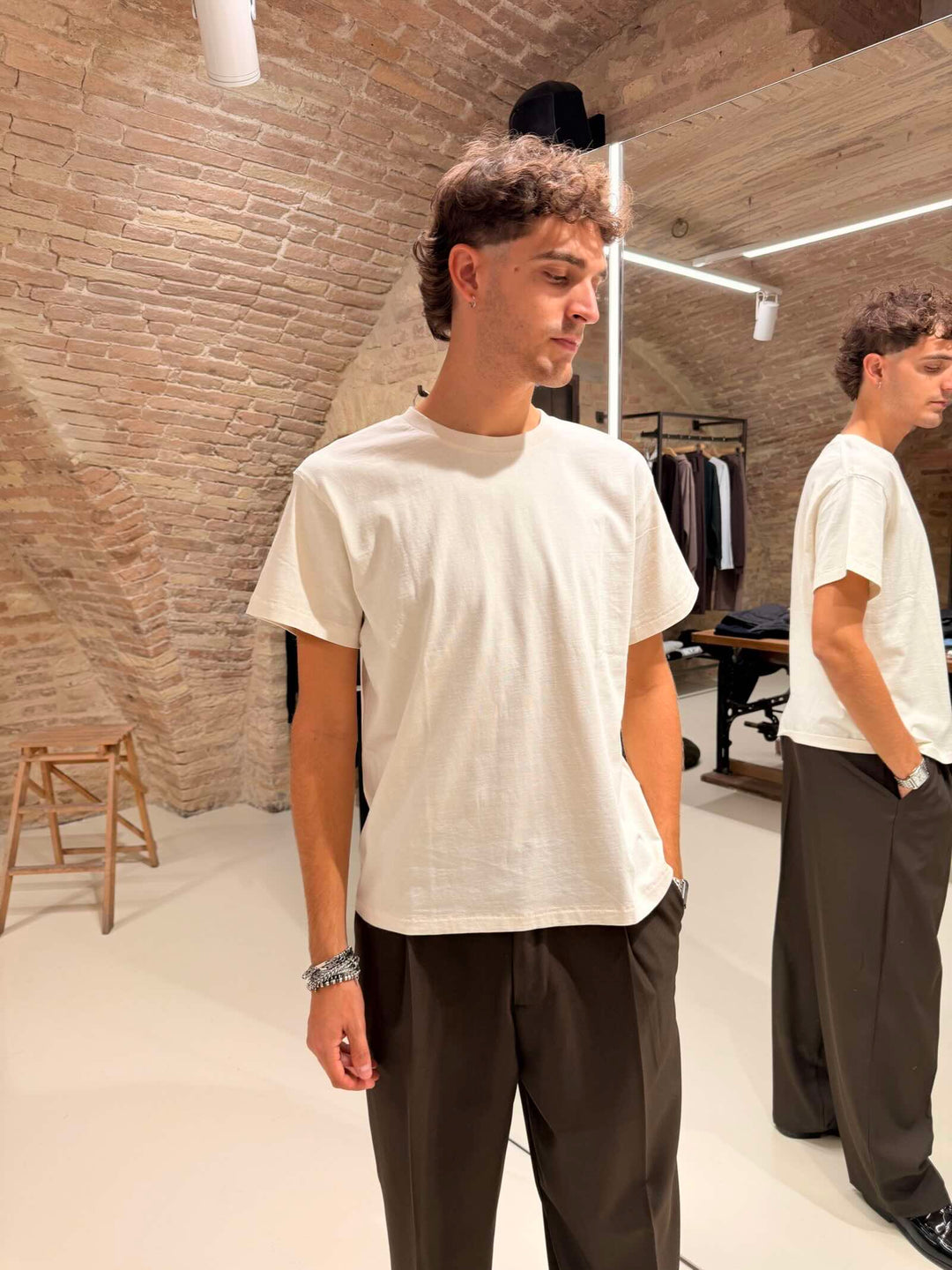 T-shirt cropped egret Scout 