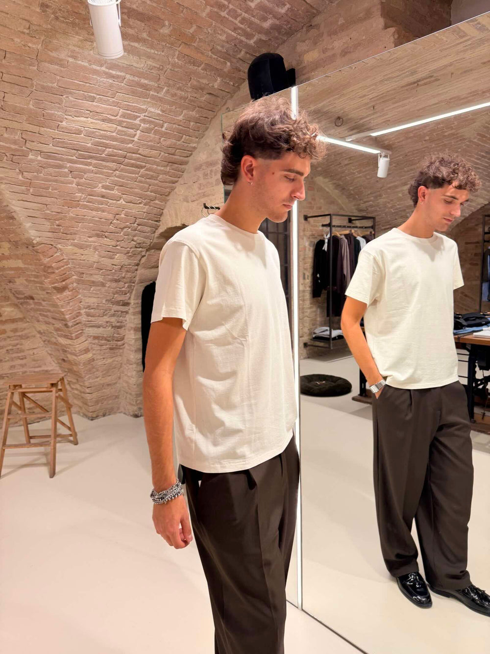 T-shirt cropped egret Scout 