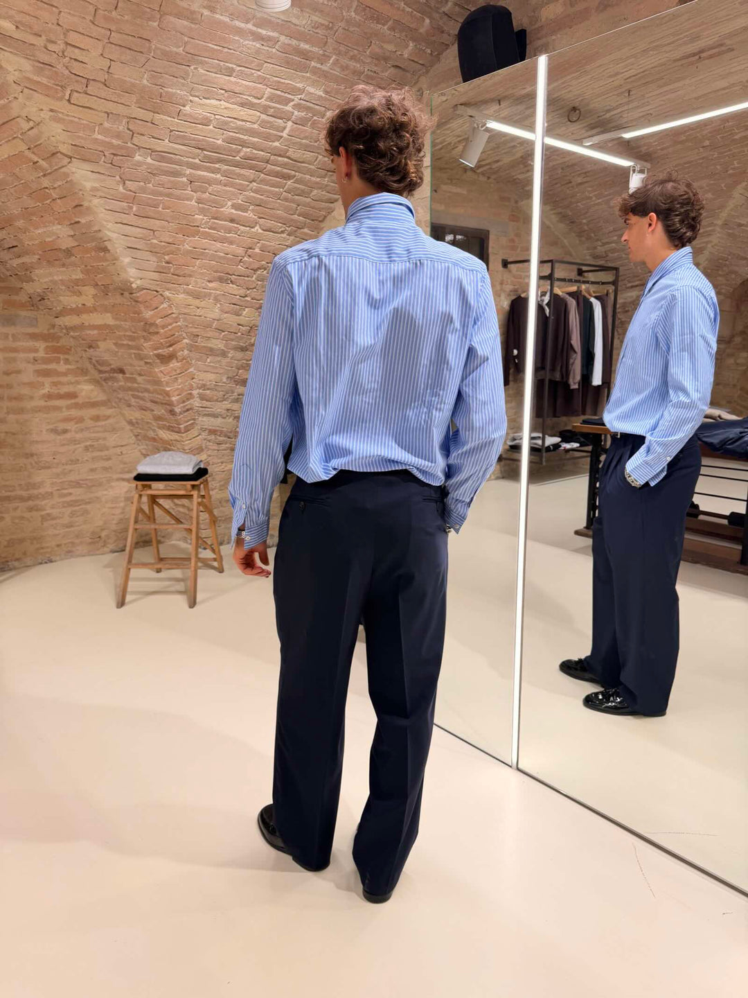 Pantalone Kimolos blu navy Stilosophy 