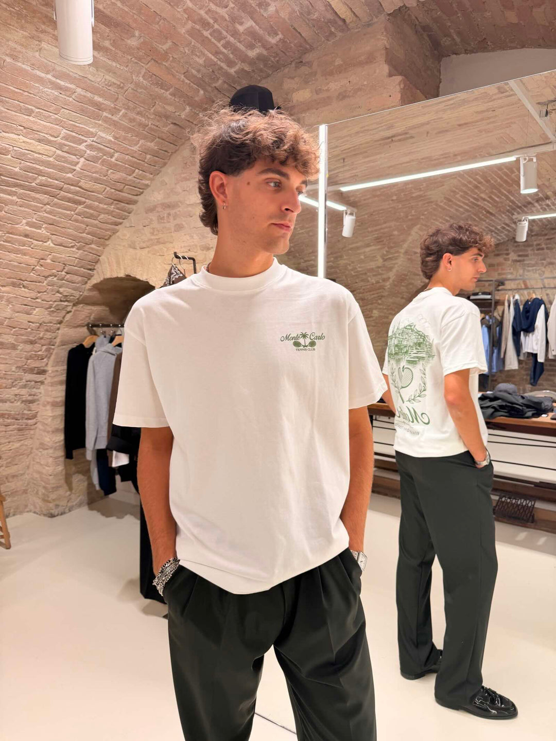 T-shirt manica corta panna Stilosophy 