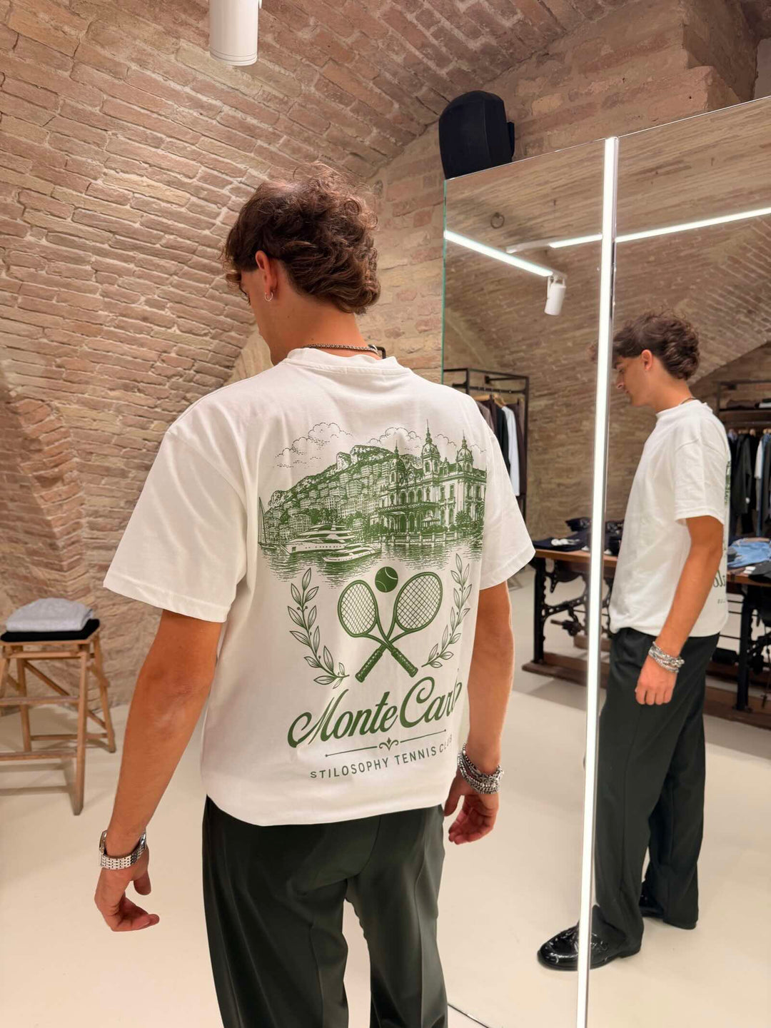 T-shirt manica corta panna Stilosophy 