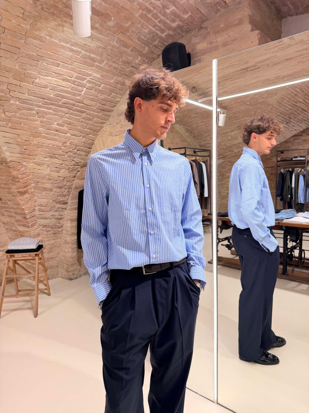 Camicia Numana bianca e azzurra Stilosophy 