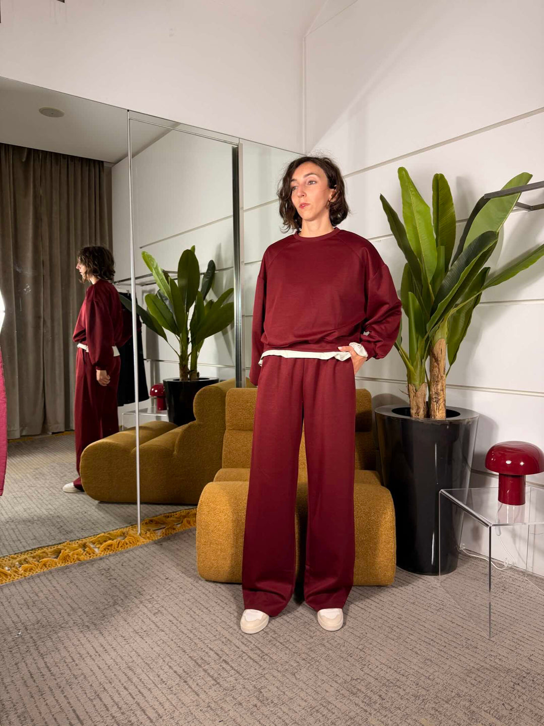 Completa felpa e pantalone apalazzo barolo 