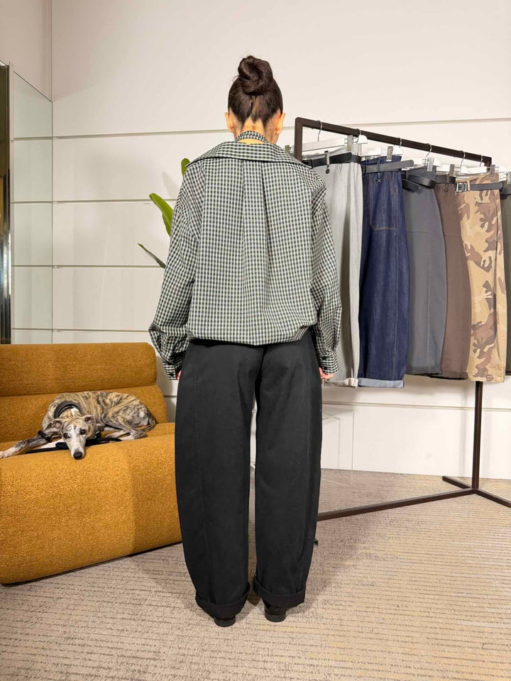 Pantalone nero a ovetto modello Catia 