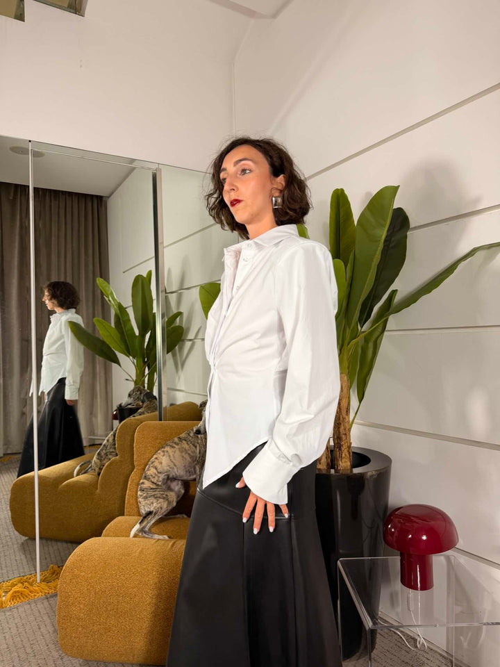 Camicia bianca  con spalline e punte 