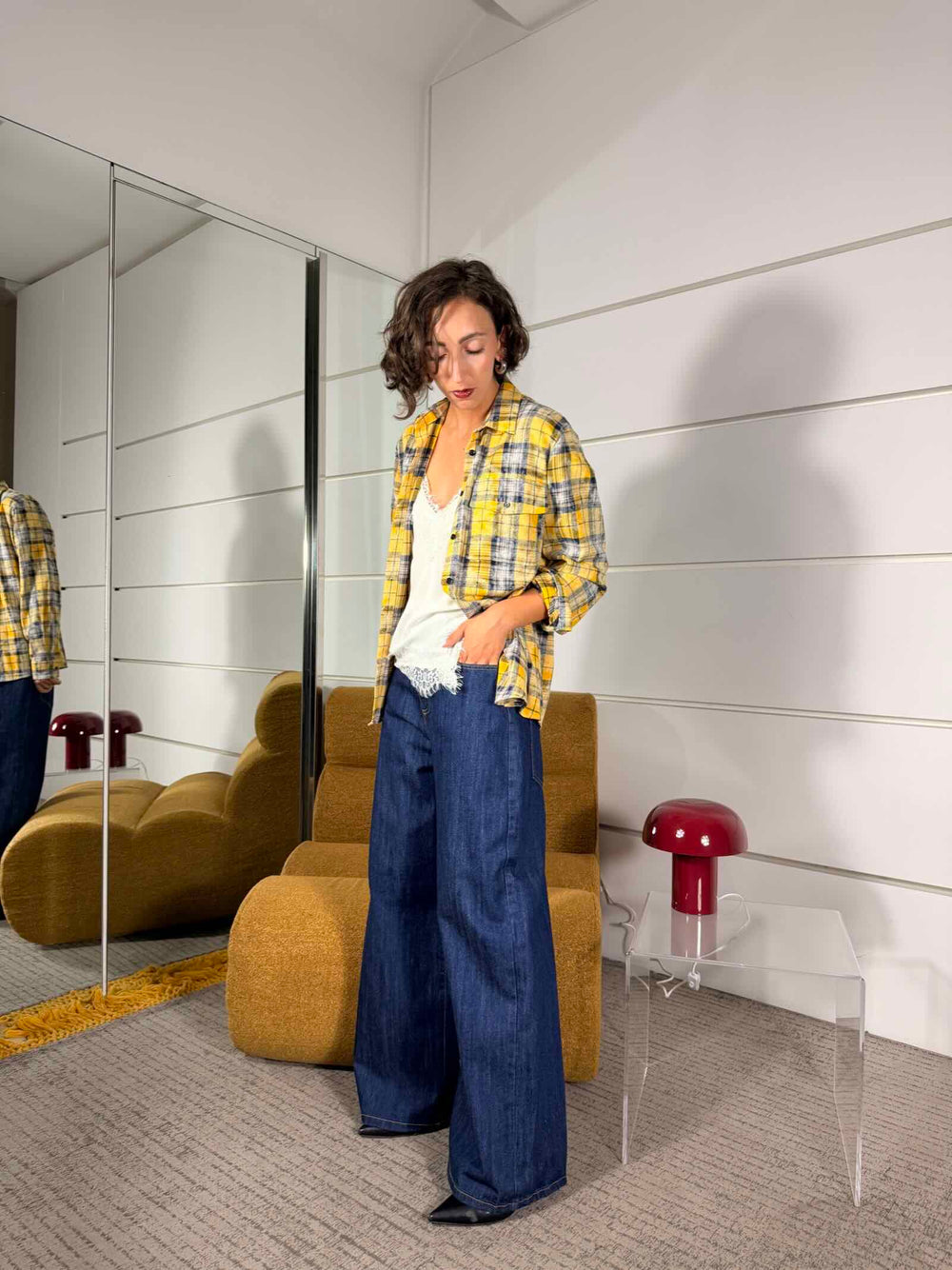 Jeans baggy blu scuro 