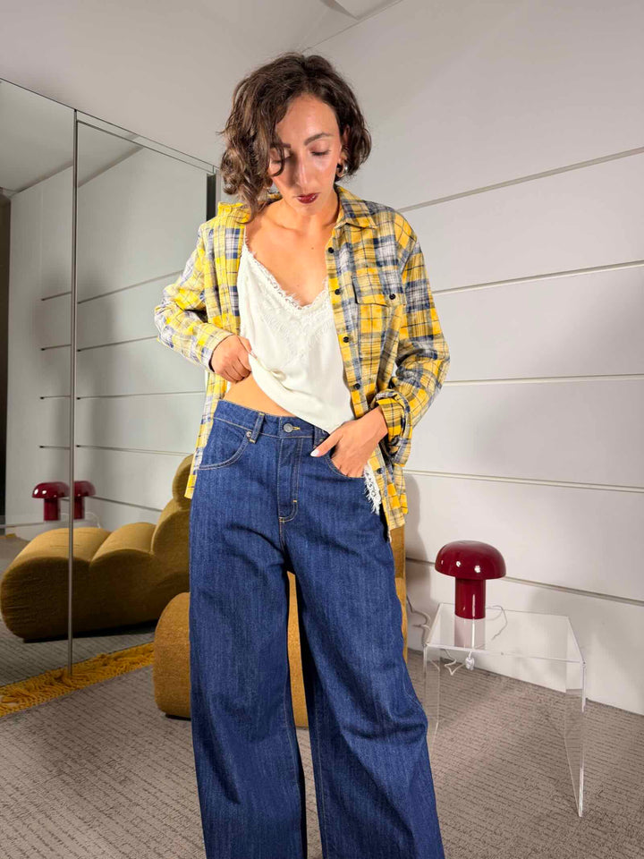 Jeans baggy blu scuro 