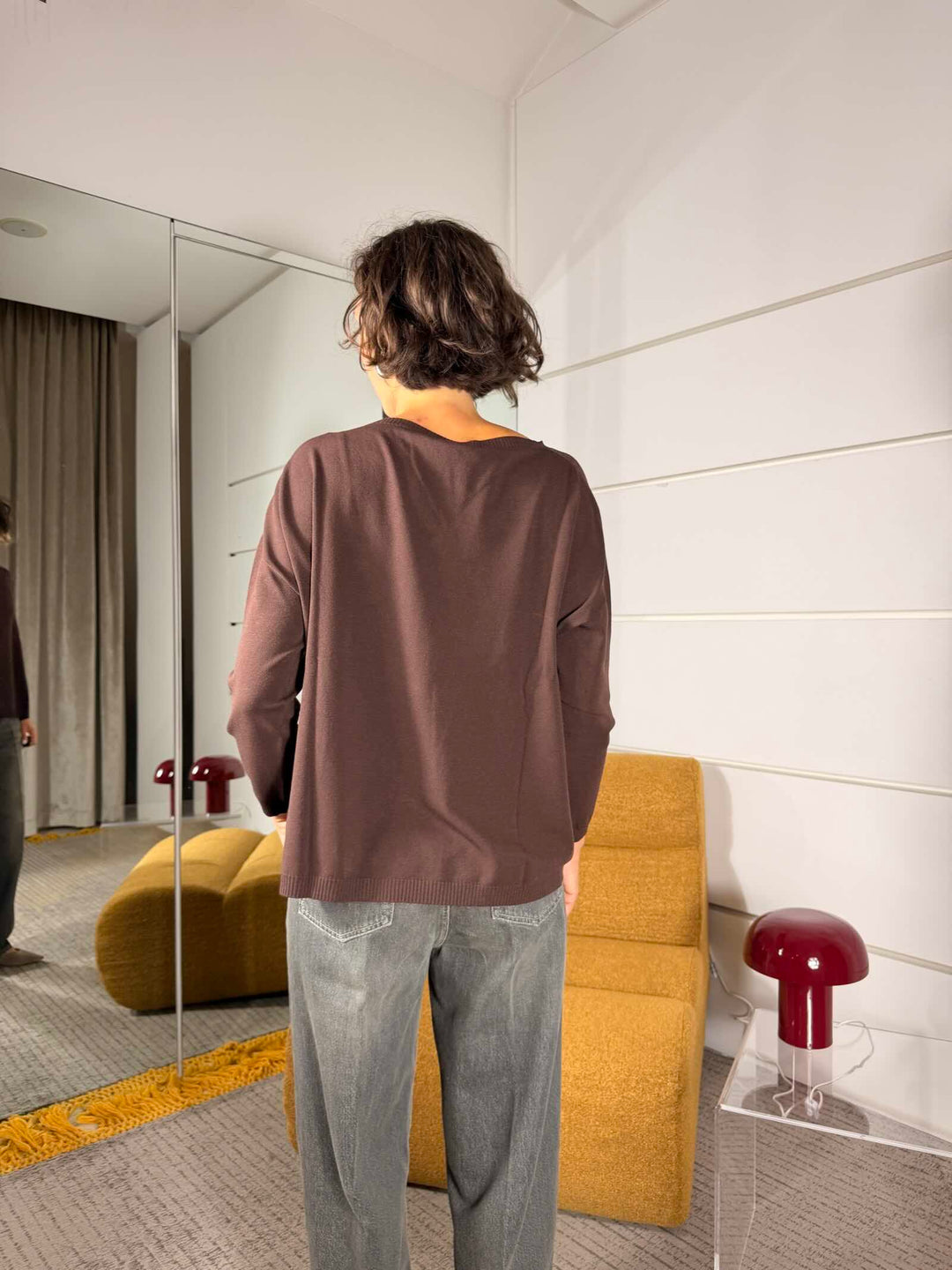 Maglia in misto viscosa a scatola fondente 