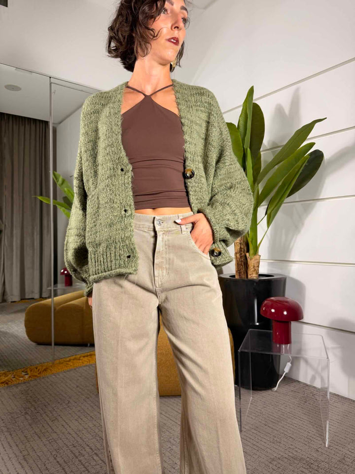 Jeans baggy color taupe 