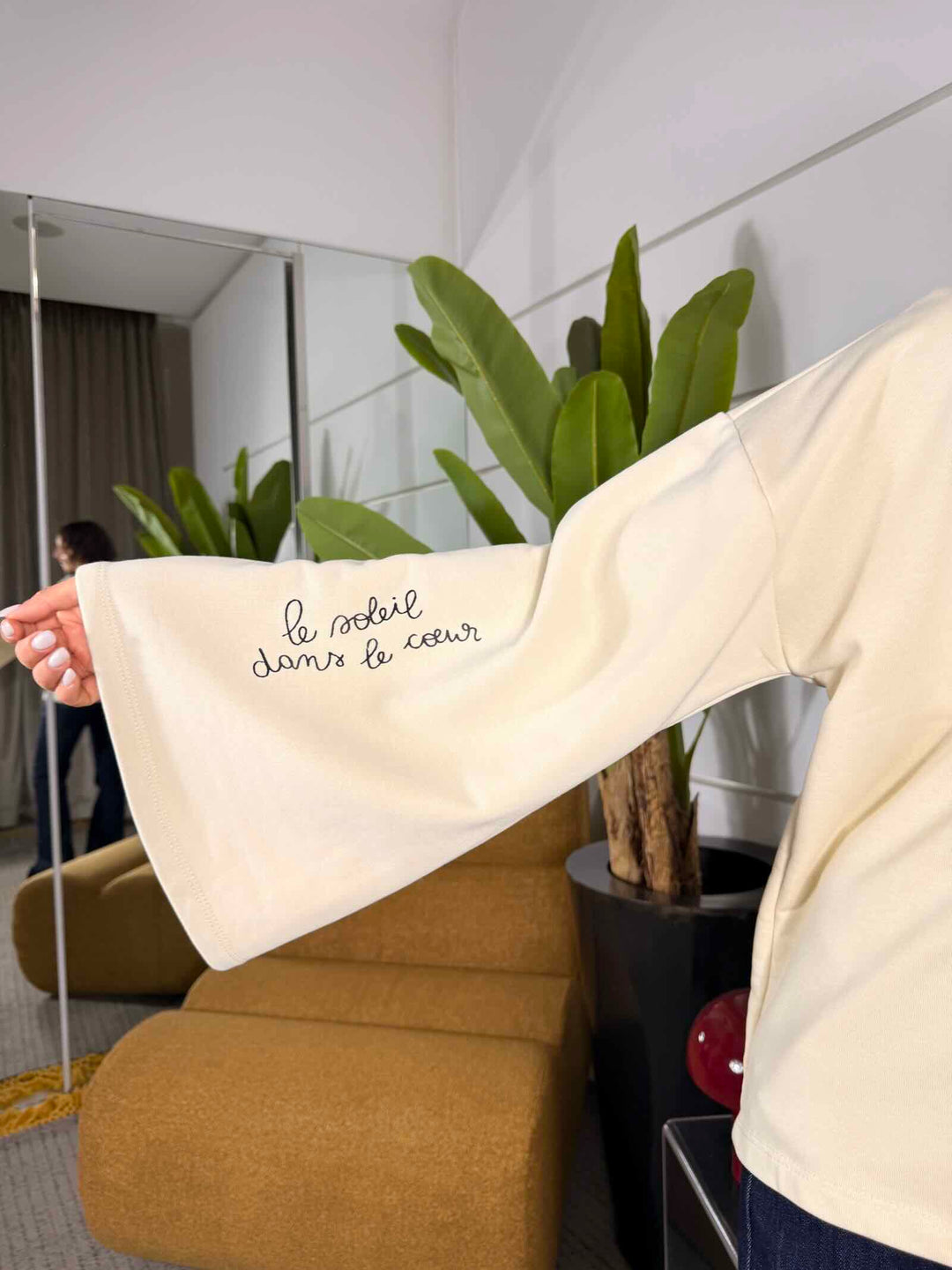 felpa con stampa occhio davanti manica ampia 