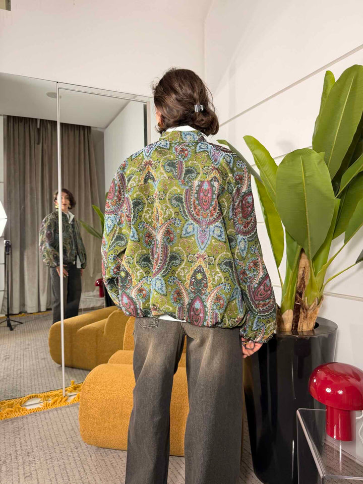 Bomber stampa tapestry 