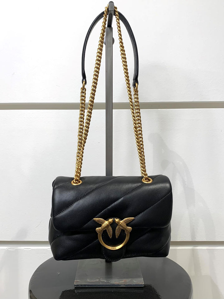 borsa love puff mini in nappa nero