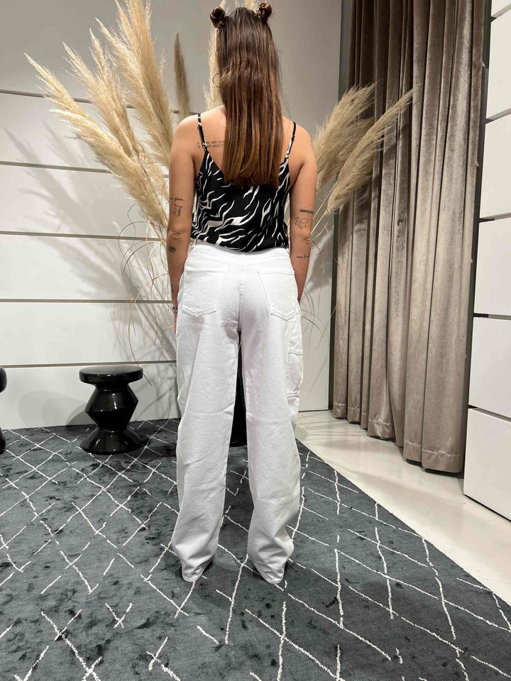 jeans bianco nikita modello baloon