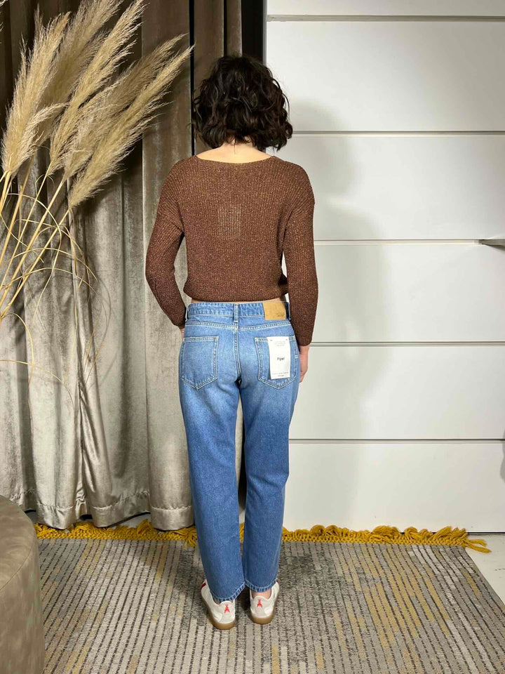 jeans piper vita media relaxed fit DD5089DENIM MEDIO VICOLO