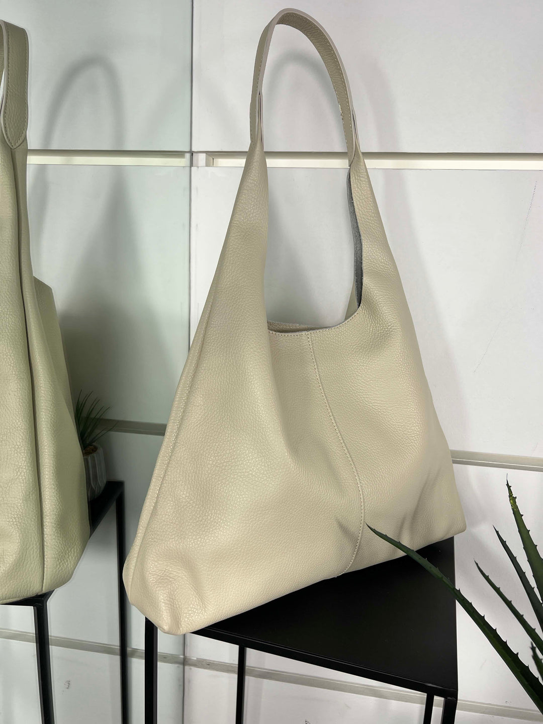 borsa in pelle a spalla beige DO-B0124BEIGE FEMME CAFE SELECTION
