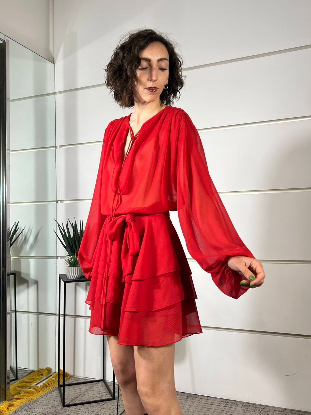 abito corto rosso AMA-Q077ROSSO HAVE ONE