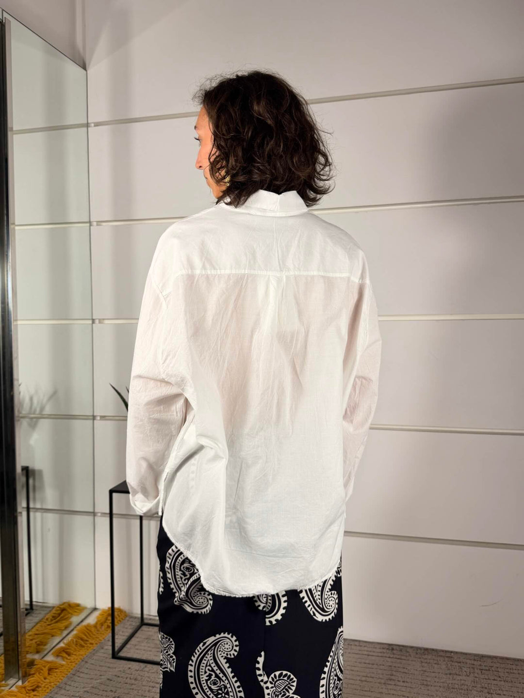 camicia over con due tasche frontali bianco sale in cotone CFW-Q408BIANCO SALE HAVE ONE